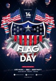 Flag Day PSD Flyer Template
