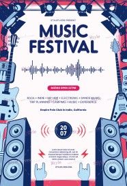 Music Festival PSD Flyer Template