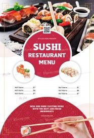 Sushi Restaurant Menu PSD Flyer Template