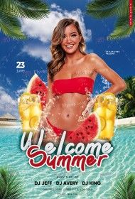 Welcome Summer PSD Flyer Template