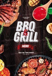 BBQ & Grill Menu PSD Flyer Template