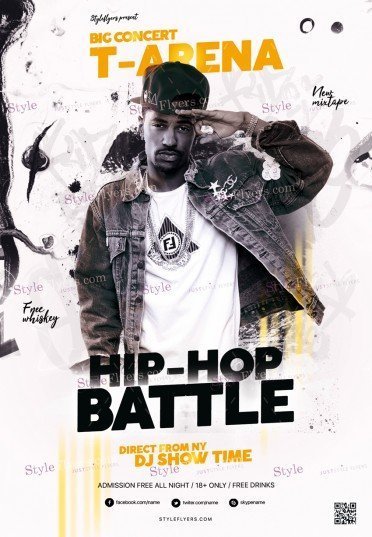 Hip Hop Battle PSD Flyer Template