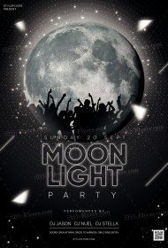 Moonlight Party PSD Flyer Template