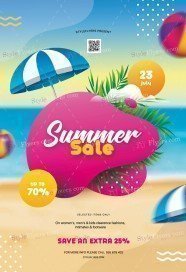 Summer Sale PSD Flyer Template