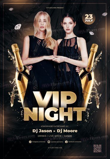 VIP Night PSD Flyer Template