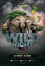 Wild Night PSD Flyer Template