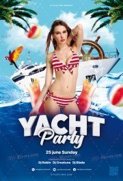 Yacht Party PSD Flyer Template