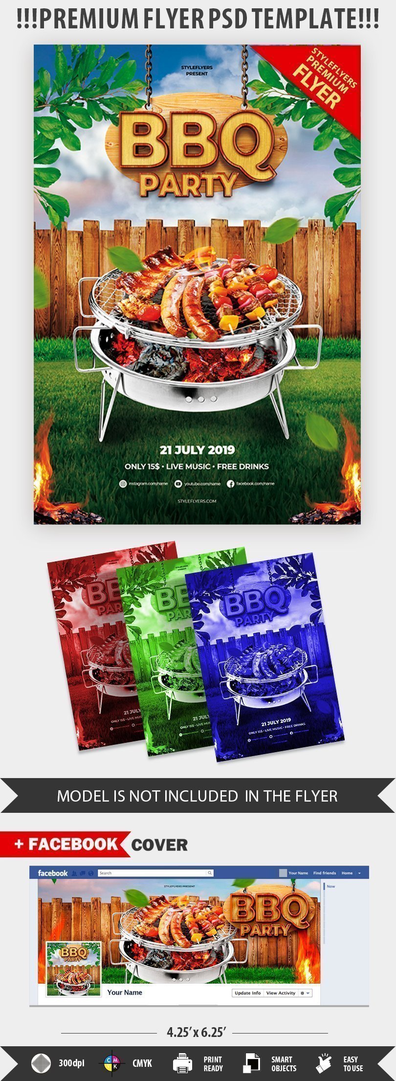 Bbq Party Psd Flyer Template 30644 Styleflyers