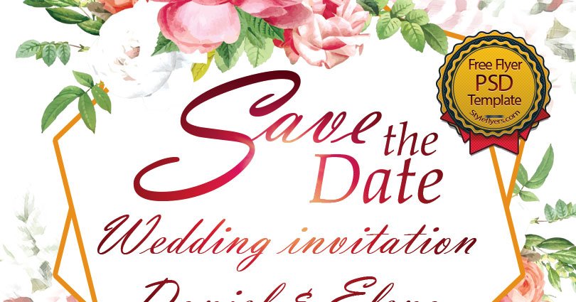 Download Save The Date Wedding Invitation Free Flyer Psd Template Free Download 30697 Styleflyers