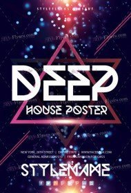 Deep House Poster PSD Flyer Template