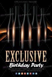 Exclusive Birthday Party PSD Flyer Template