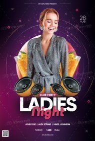 Ladies Night Club Party PSD Flyer Template
