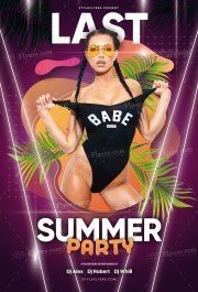 Last Summer Party PSD Flyer Template