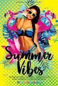Summer Vibes PSD Flyer Template