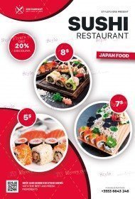 Sushi PSD Flyer Template