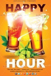 Happy Hour PSD Flyer Template