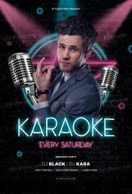 Karaoke_psd_flyer