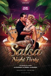 Salsa Night Party PSD Flyer Template