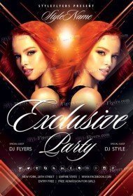 Exclusive Party Flyer PSD Template