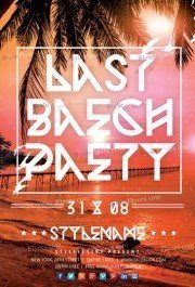 Last Beach Party PSD Flyer Template