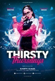 Thirsty Thursdays PSD Flyer Template