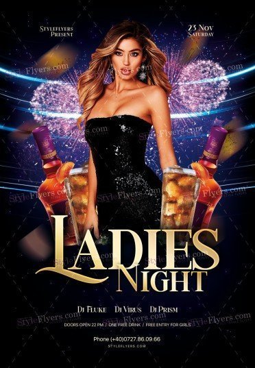 Ladies Night PSD Flyer Template
