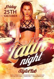 Latin Night PSD Flyer Template
