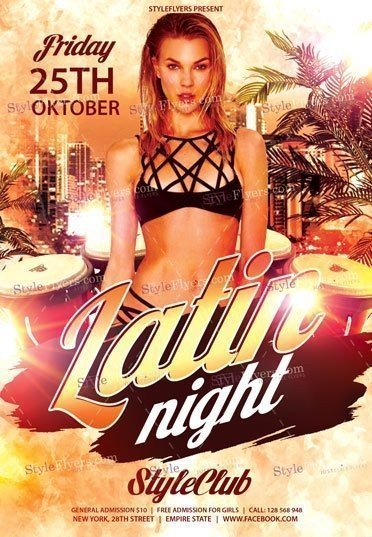 Latin Night PSD Flyer Template