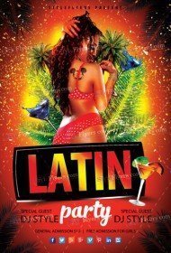 Latin Party PSD Flyer Template