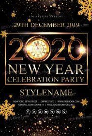 2020 New Year Celebration Party PSD Flyer Template