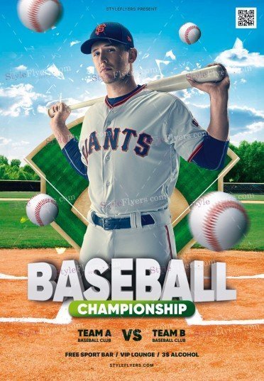 Baseball Championship PSD Flyer Template