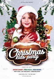 Christmas Kids Party PSD Flyer Template