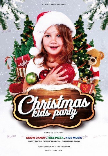Christmas Kids Party PSD Flyer Template