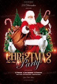 Christmas Party PSD Flyer Template