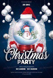 Christmas Party PSD Flyer Template