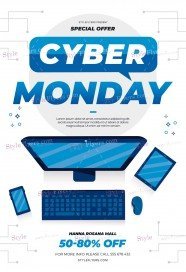 Cyber Monday PSD Flyer Template