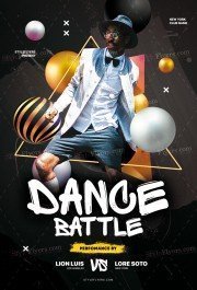Dance Battle PSD Flyer Template