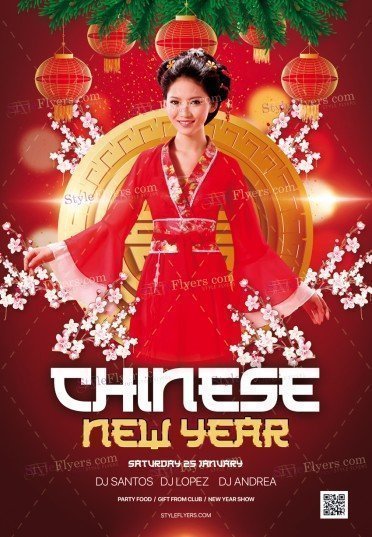 Chinese New Year PSD Flyer Template
