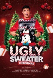 Ugly Sweater Christmas PSD Flyer Template
