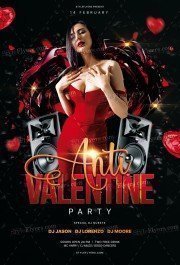 Anti Valentine Party PSD Flyer Template
