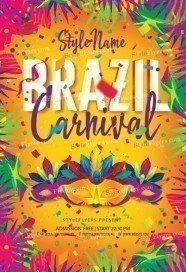 Brazil Carnival PSD Flyer Template