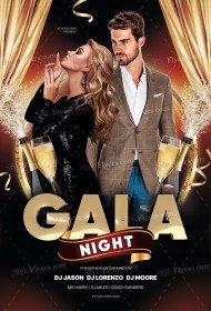 Gala Night PSD Flyer Template