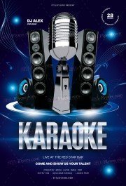 Karaoke PSD Flyer Template
