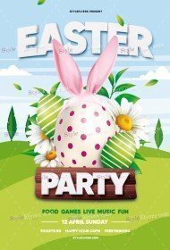 Easter Party PSD Flyer