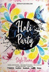 Holi Party PSD Flyer