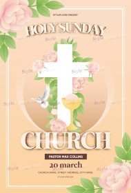 Holy Sunday Church PSD Flyer