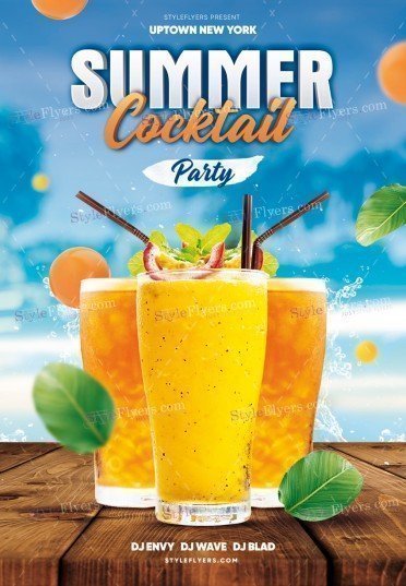 Summer Cocktail Party Flyer