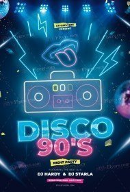 Disco 90'slyePSD Flyer