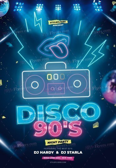 Disco 90’slyePSD Flyer