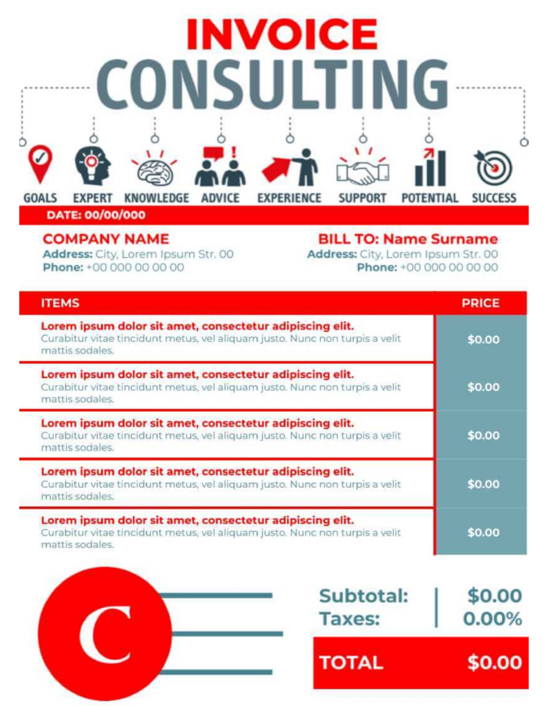 Consulting Invoice Template